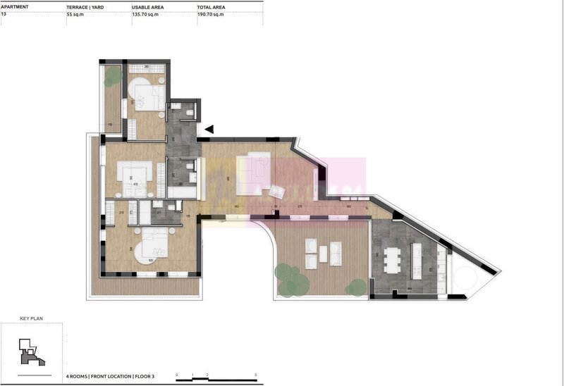 Licurg Armeneasca– Penthouse | 136 mp + terasa de 55mp